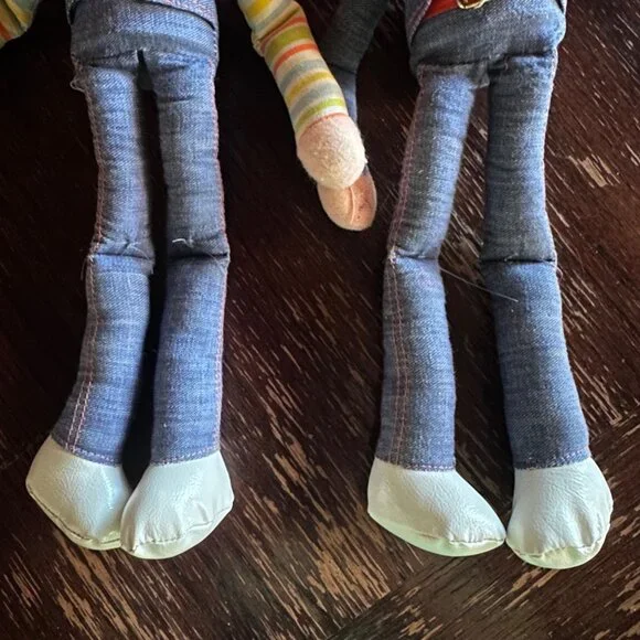 Vintage 1973 Mattel Jibby & Jimmy Jeaner Dolls With Denim Outfits - Picture 6 of 11